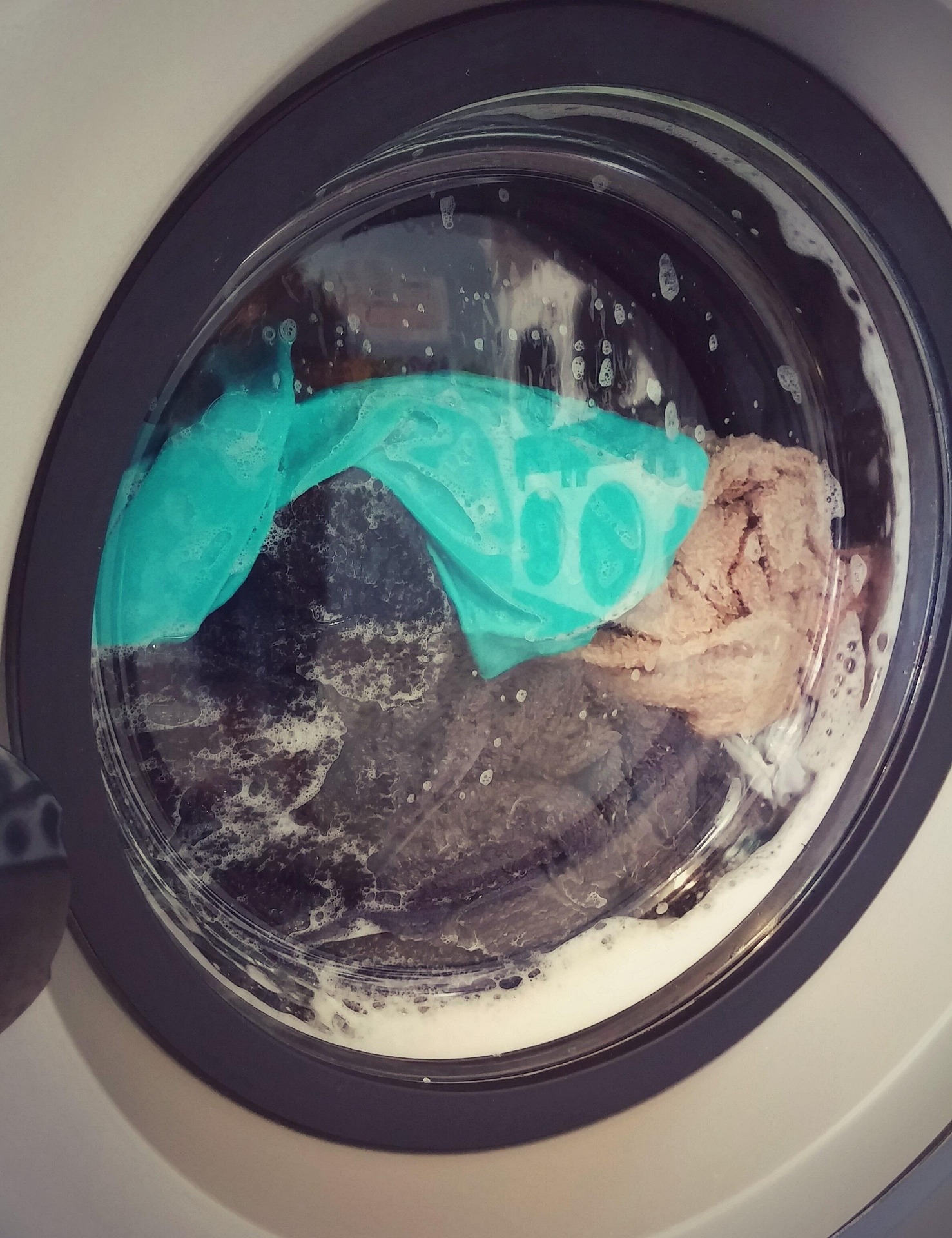 Washing machine in use